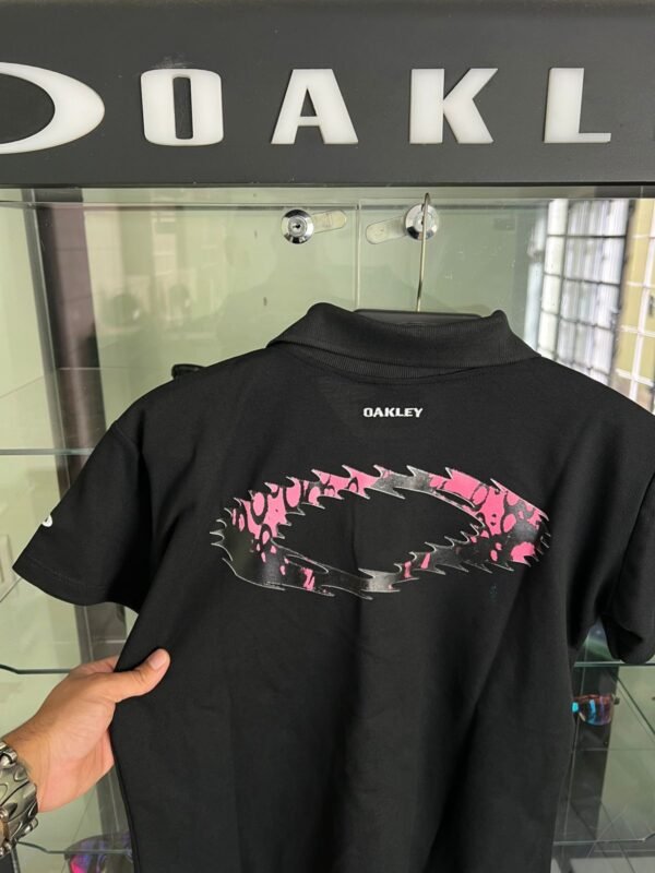 Polo Oakley Static – Rosa – Feminina – (Preta e/ou Branca) – 100% Algodão - Imagem 3