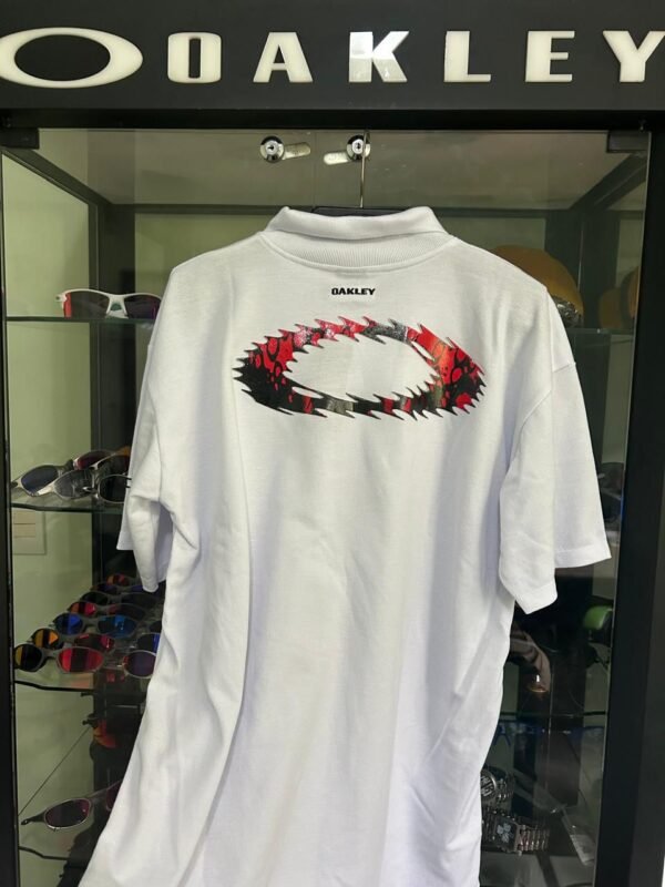 Polo Static Branca - Logo Vermelho – Masculina – 100% Algodão
