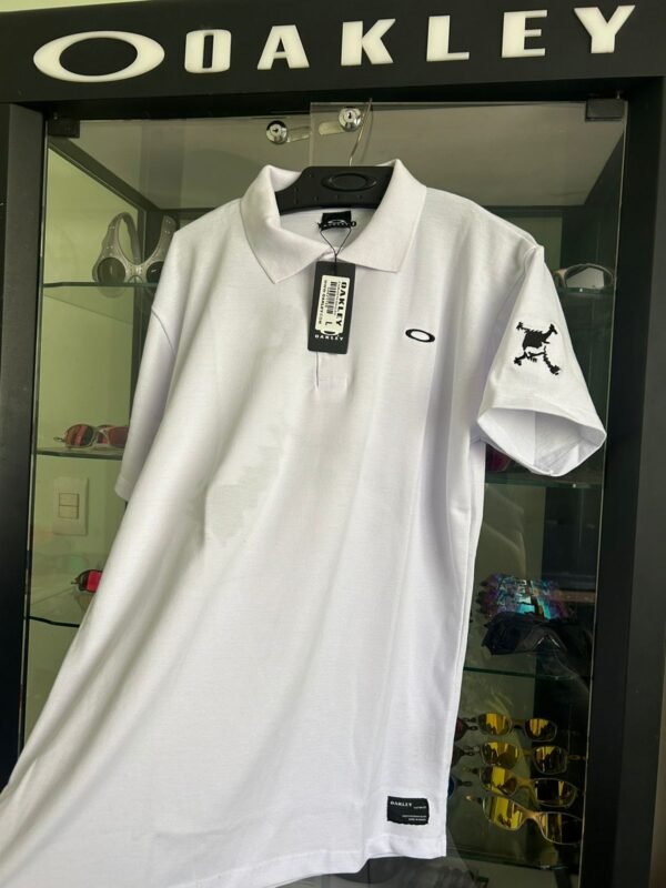 Polo Skull Masculina Branca - Imagem 3