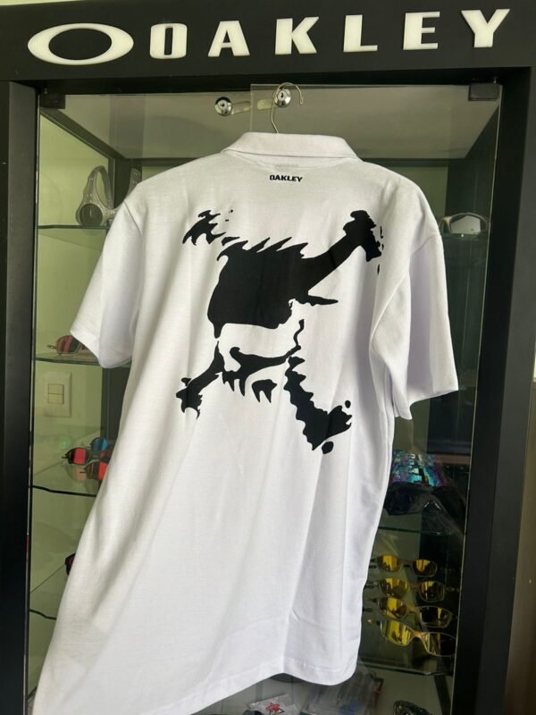 Polo Skull Masculina Branca - Imagem 4