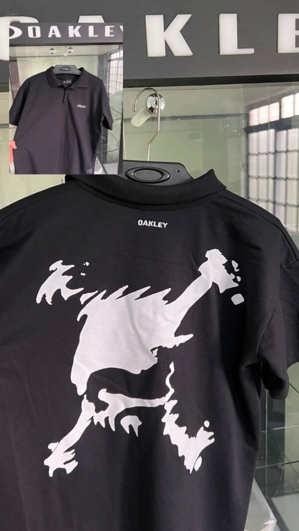 Polo Skull Masculina Preta - 100% Algodão