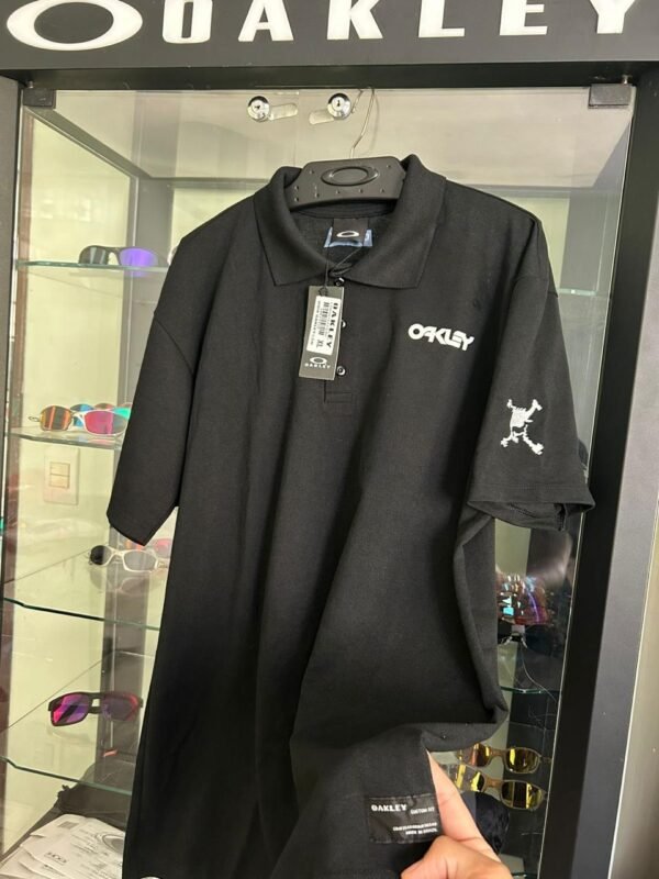 Polo Skull Masculina Preta - 100% Algodão - Imagem 3