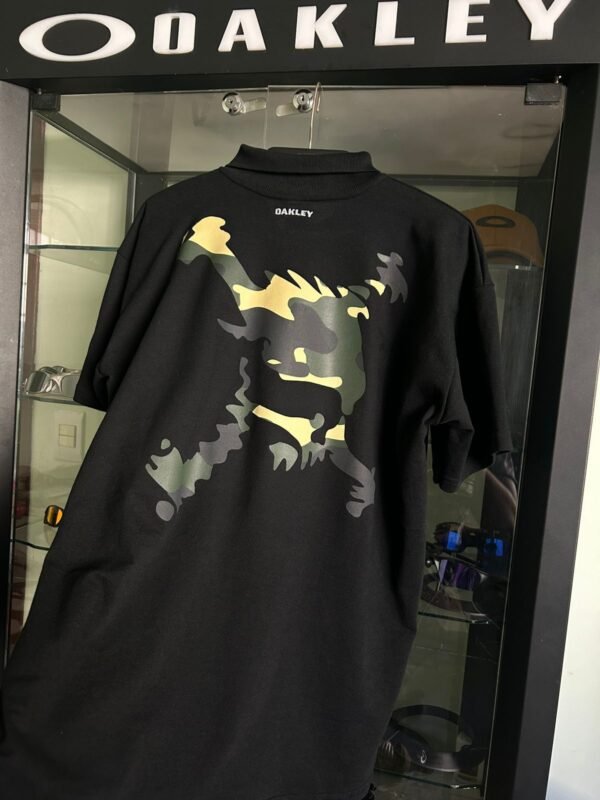 Polo Skull Militar Masculina Preta - 100% Algodão