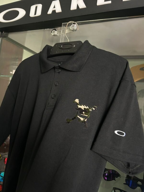 Polo Skull Militar Masculina Preta - 100% Algodão - Imagem 2