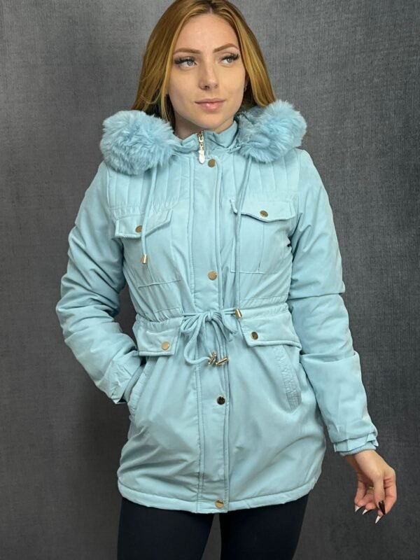 Parka Feminina Peluciada – Capuz Removível com Pelo - Imagem 2